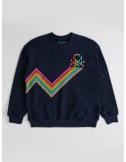United Colors of Benetton Bluza de trening din bumbac cu imprimeu - Albastru ultramarin
