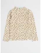 United Colors of Benetton Bluza din amestec de bumbac cu imprimeu - Maro taupe deschis/Alb murdar