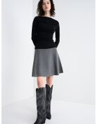 United Colors of Benetton Bluza slim-fit din modal cu model uni - Negru