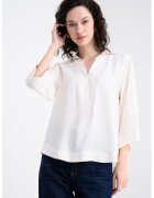 United Colors of Benetton Bluza vaporoasa cu decolteu in V - Crem