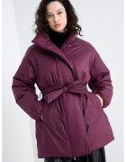 United Colors of Benetton Geaca matlasata cu cordon - Violet tyrian