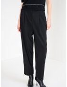 United Colors of Benetton Pantaloni relaxed-fit cu croiala dreapta si pliuri - Negru