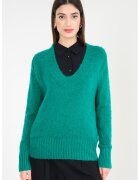 United Colors of Benetton Pulover din amestec de mohair cu decolteu amplu - Verde aquamarin