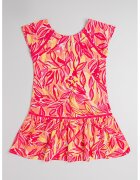 United Colors of Benetton Rochie cu decupaj pe partea din spate - Portocaliu/Roz/Verde lime