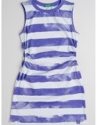 United Colors of Benetton Rochie din bumbac cu decupaje laterale - Alb/Ametist