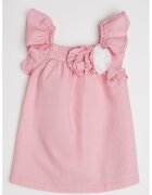 United Colors of Benetton Rochie din in si bumbac cu croiala in A - Roz pastel