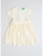 United Colors of Benetton Rochie evazata cu cordon in talie - Alb fildes