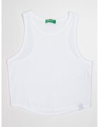United Colors of Benetton Top crop striat - Alb/Verde