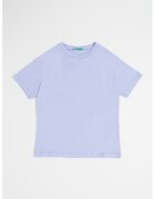 United Colors of Benetton Tricou cu decolteu la baza gatului si imprimeu - Albastru pastel/Lila