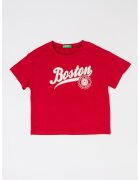 United Colors of Benetton Tricou cu text - Rosu