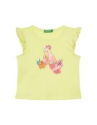 United Colors of Benetton Tricou fete 3I1XG10JK - Bumbac - Galben - Galben
