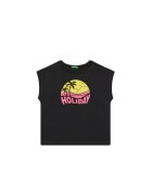 United Colors of Benetton Tricou pentru fete 3JERC10PB - Bumbac - Negru - Negru