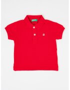 United Colors of Benetton Tricou polo de bumbac pique - Rosu