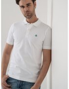 United Colors of Benetton Tricou polo slim fit din amestec de bumbac - Alb