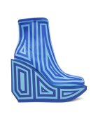 United Nude Botine dama Blue Mix Wa Bootie Hi - albastru - textil