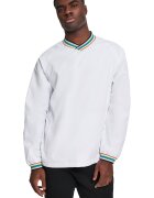 Urban Classics Bluza de trening cu decolteu in V si buzunare laterale - Verde/Alb murdar