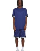 Urban Classics Tricou cu benzi contrastante pe maneci - Albastru inchis