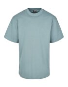 Urban Classics Tricou din bumbac cu decolteu la baza gatului - Albastru prafuit