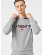 US Polo ASSN Hanorac cu logo brodat - Gri melange
