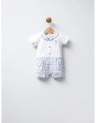 US Polo ASSN Salopeta scurta cu aspect 2in1 - Albastru inchis/Alb murdar