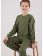 US Polo ASSN Set de bluza de trening si pantaloni de trening cu broderie discreta - Kaki