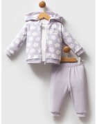 US Polo ASSN Set de imbracaminte - 3 piese - Alb/Violet deschis