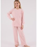 US Polo ASSN Set de pantaloni si bluza striata cu croiala lejera - 2 piese - Roz deschis