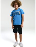 US Polo ASSN Set de tricou si pantaloni scurti - 2 piese - Negru stins - Alb - Albastru pastel/Negru stins/Alb optic