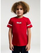 US Polo ASSN Trening scurt cu logo - Rosu/Alb/Bleumarin