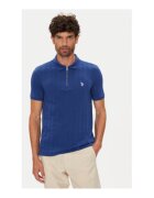 US Polo ASSN Tricou barbati - albastru - 70% poliester - 30% bumbac