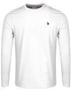 US Polo ASSN Tricou barbati - WILL - guler crosetat - alb - bumbac