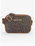 Valentino Bags Geanta crossbody cu imprimeu logo - Maro inchis