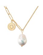 Valero Pearls Colier ajustabil - placat cu aur de 14K - Auriu