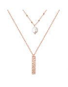 Valero Pearls Colier stratificat - placat cu aur de 18K - Auriu rose