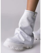Vanilla Bocanci Mooncrush piele bizonata alba cu manson Marime: