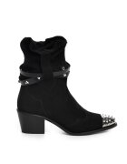 Vanilla Botine cowboy din piele intoarsa - decorate cu tinte metalice Sesame