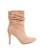 Vanilla Botine din piele intoarsa cu design drapat Fantasia