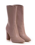 Vanilla Cizme Teo piele naturala de culoare pruna deschis