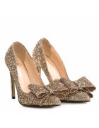 Vanilla Pantofi Stiletto cu toc Catrina din Glitter Auriu