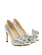 Vanilla Pantofi Stiletto cu toc subtire Sophie - piele naturala - argintii