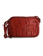 Venezia Geanta crossbosy din piele cu motive florale