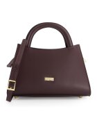 Venezia Geanta dama Bucket - bordo - piele naturala - 27x10x17cm - curea detasabila 134cm