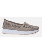 Venezia Mocasini din piele cu model floral