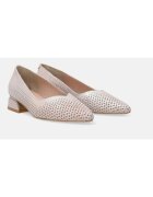 Venezia PANTOFI DIN PIELE NABUC CU ASPECT METALIZAT