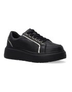 Venezia Pantofi sport din piele cu talpa wedge si accent metalizat