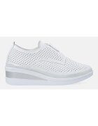 Venezia Pantofi wedge din piele cu model cu perforatii