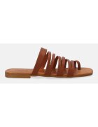 Venezia Papuci de piele uni cu decupaje A017LECUOBK062