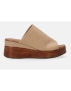 Venezia Papuci wedge de piele