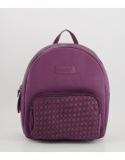 Venezia Rucsac din piele cu buzunar exterior - 49745 - Violet