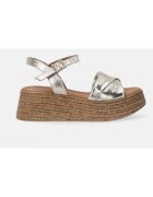 Venezia Sandale-espadrile cu aspect metalizat